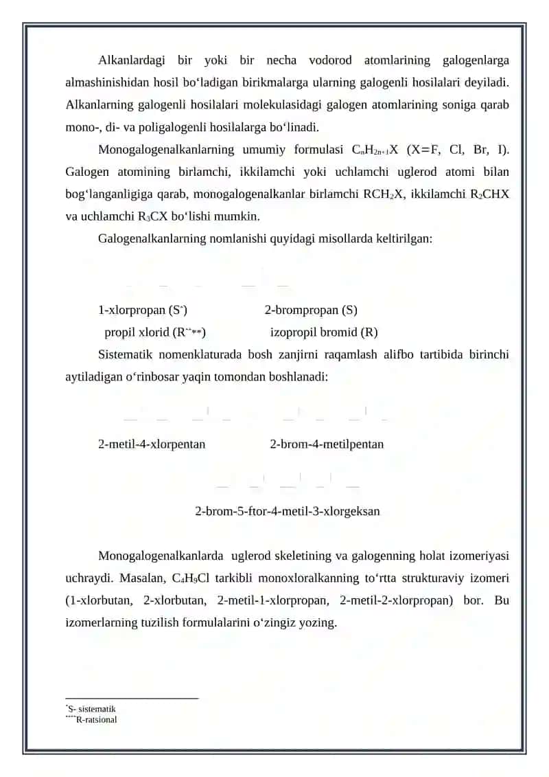 Uglevodorodlarning galogenli hosilalari 3