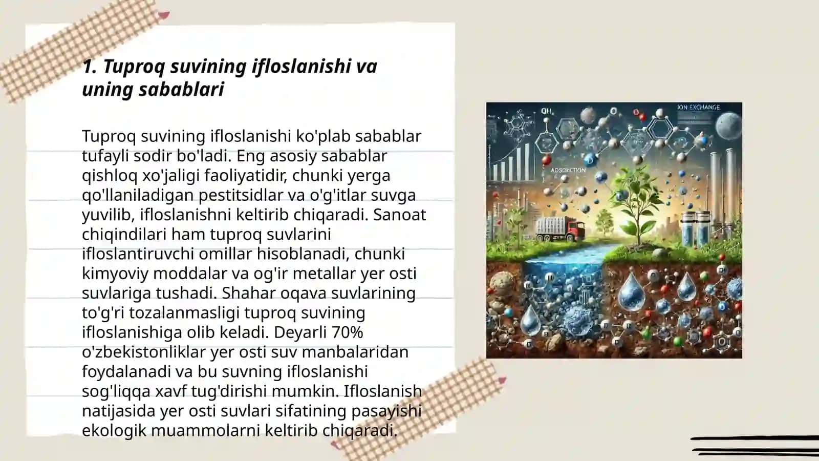 Tuproq suvining ifloslanishi va uning sabablari 3