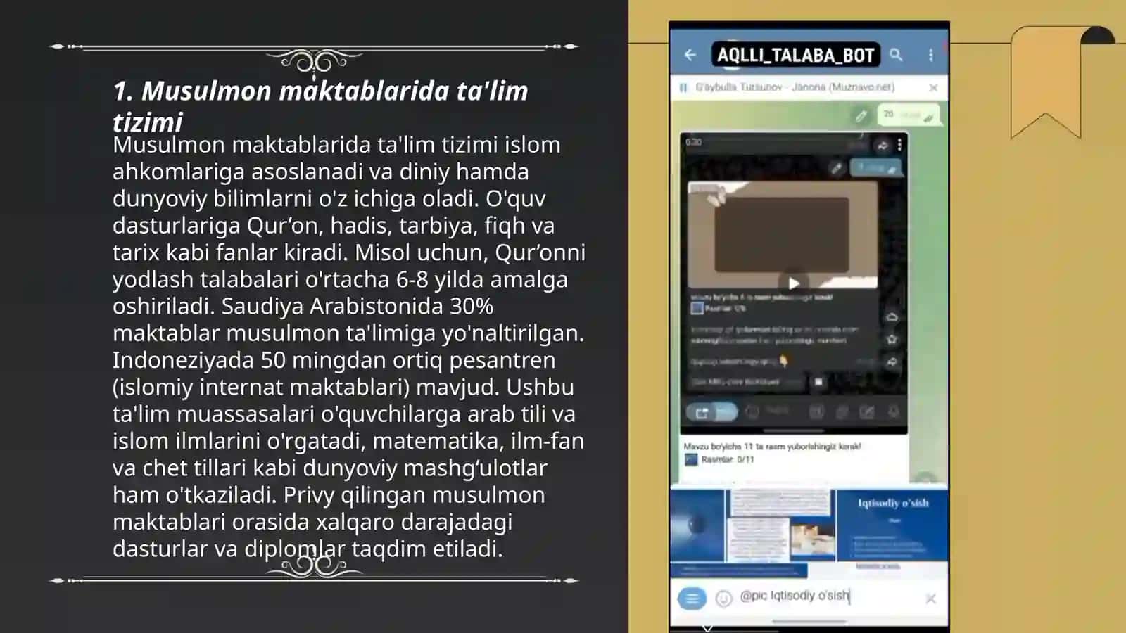 Musulmon maktablarida ta'lim tarbiya 3