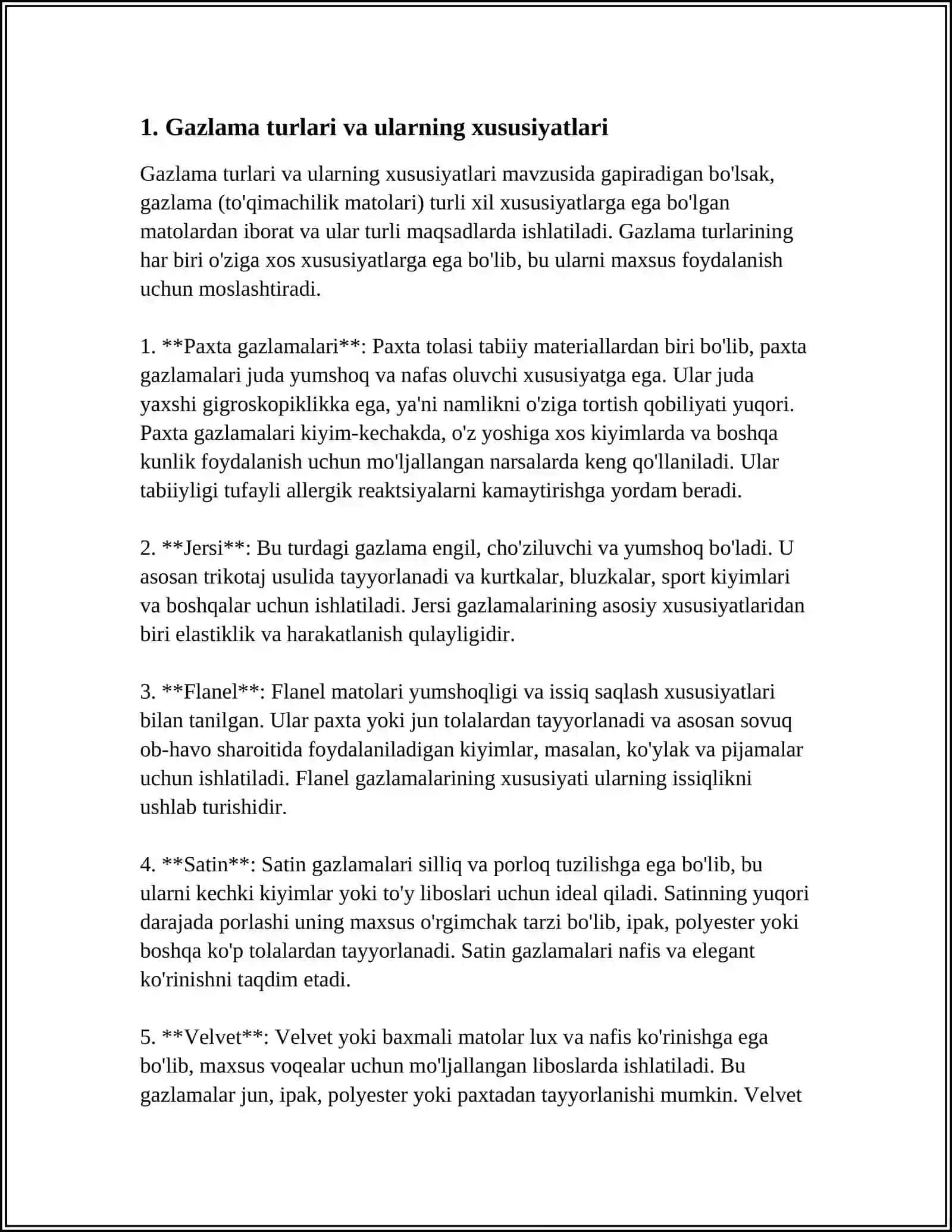 GAZLAMANING SANOATDA ISHLAB CHIQARILISHI. GAZLAMA BILAN ISHLASH METODIKASI 3