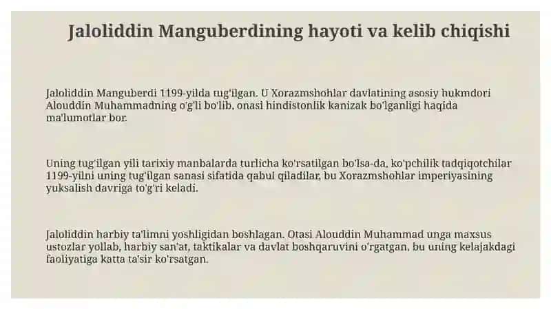 Jaloliddin Manguberdi -Vatan himoyachisi 3