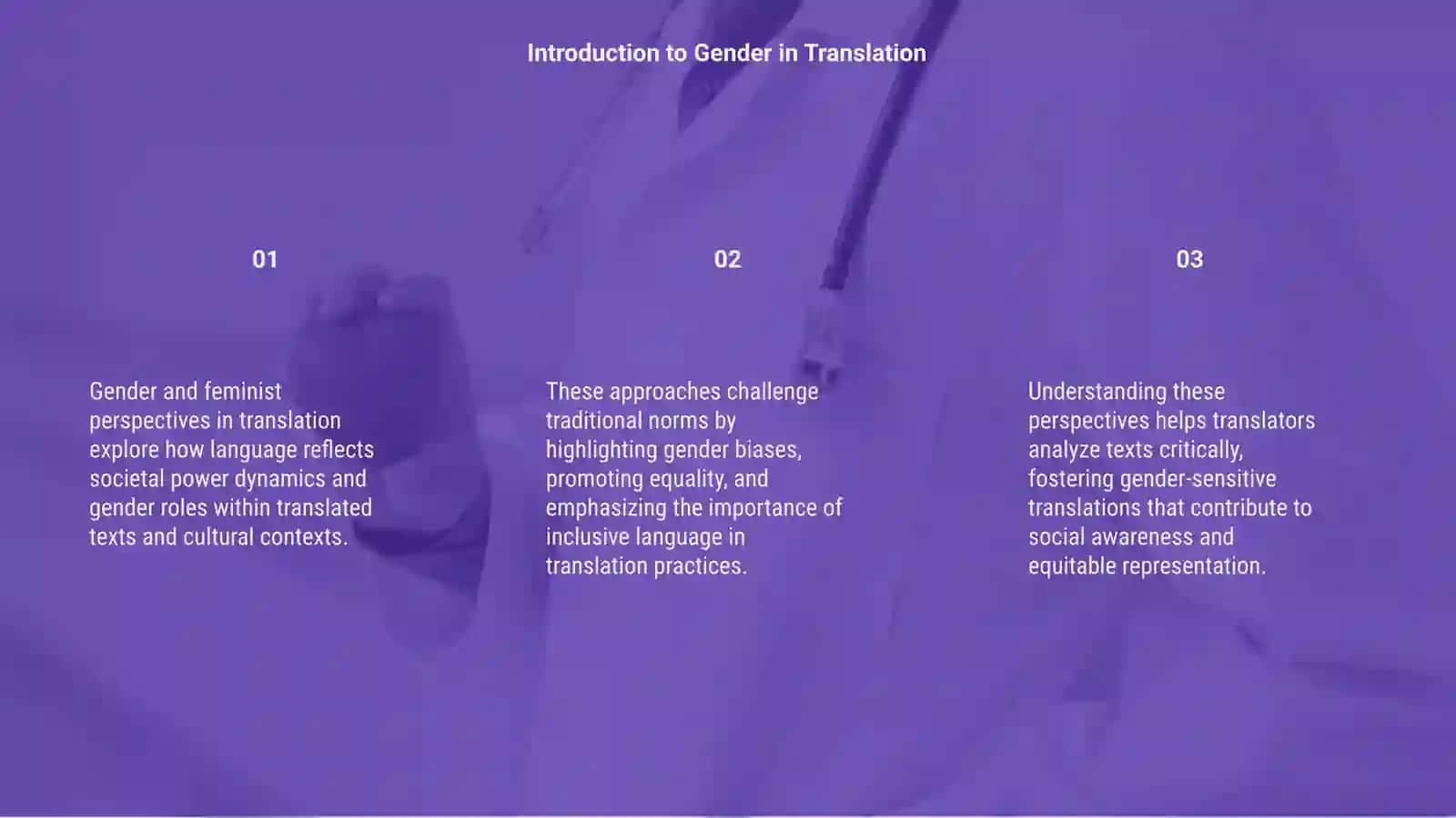 Gender and feminist perspectives in translation 3