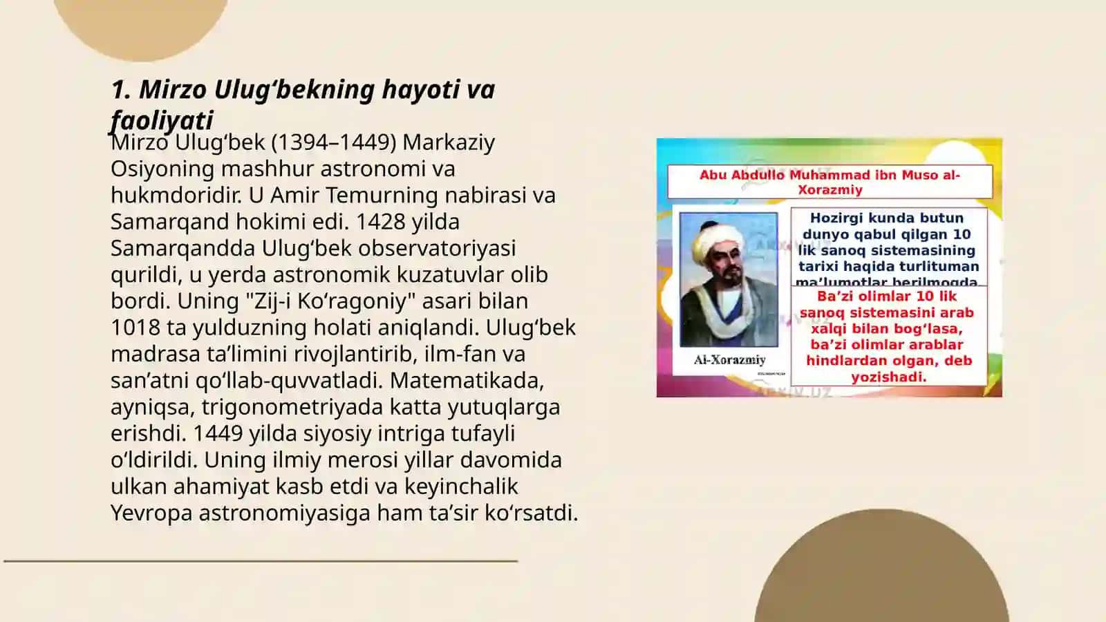 Mirzo Ulugʻbekning hayoti va faoliyati 3