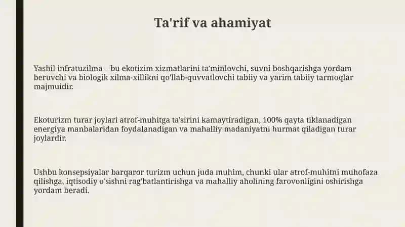 Yashil infratuzilma va ekoturizm 3