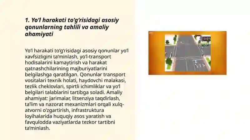 Yo‘l Harakatini Tartibga Soluvchi Qonun va Qarorlar Tahlili 3