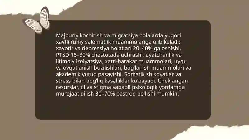 Migratsiya va majburiy kochirishning bolalar va oʻsmirlarga tasiri 3