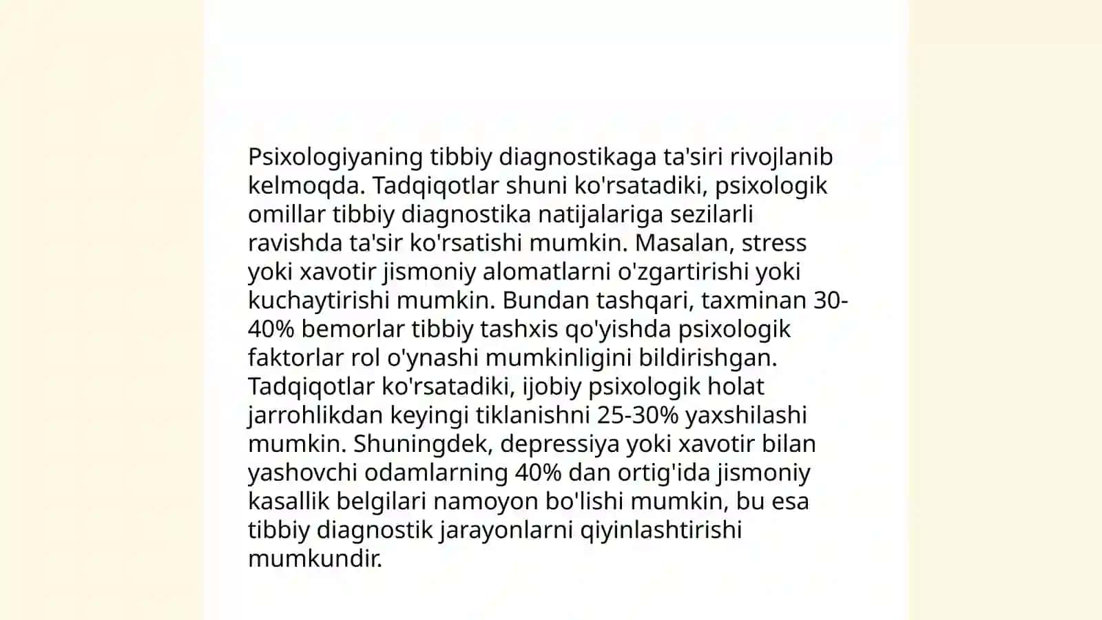 Psixologiyani Tibbiy va Farmatsevtikaga Bog'liqlik 3
