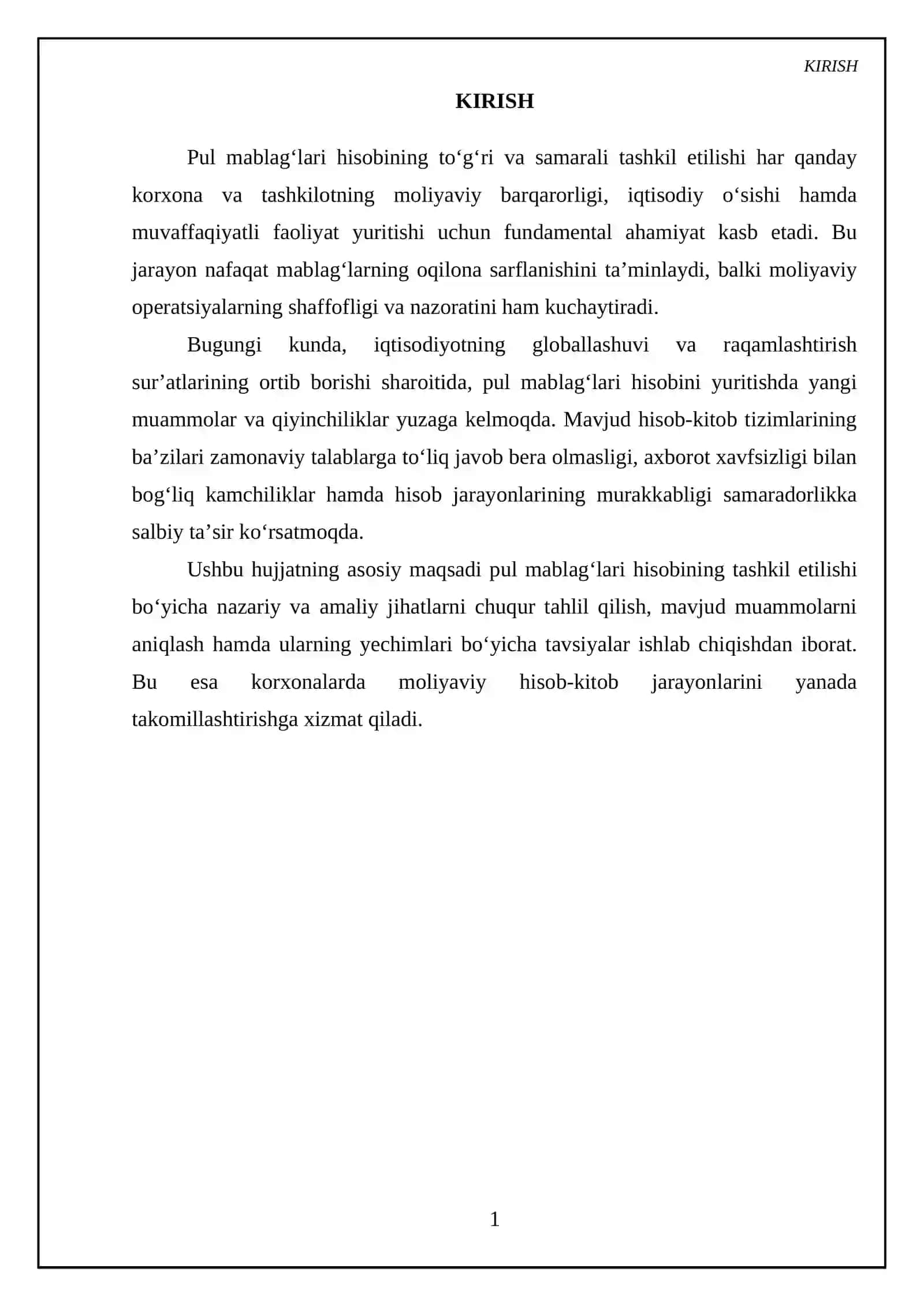 Pul mablag'lari hisobi uchun huquqiy va normativ-huquqiy asoslar 3