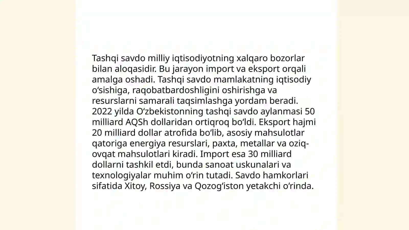 Tashqi savdoda tovarlar importi va eksportini statistik oʻrganish 3