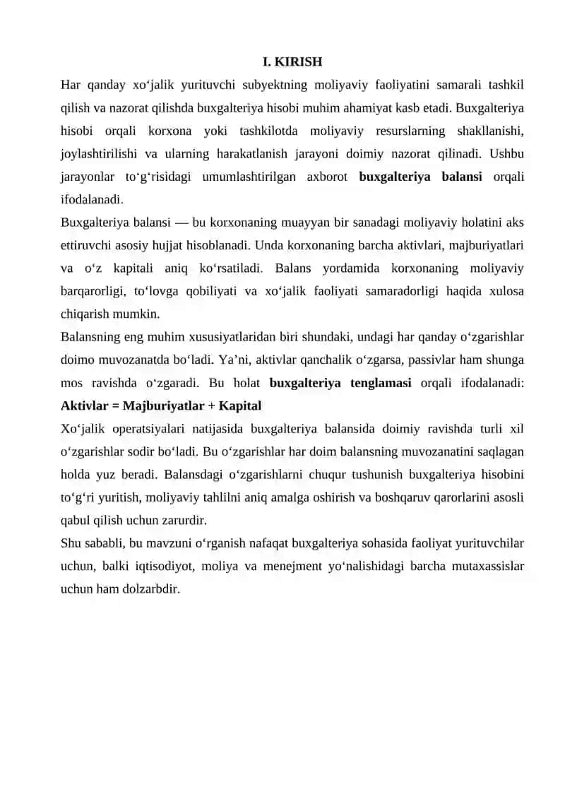 BUXGALTERIYA BALANSIDA SODIR BO’LADIGAN O’ZGARISHLAR 3