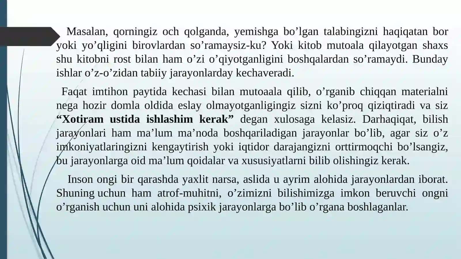 Bilish jarayonlari va professional faoliyat 3