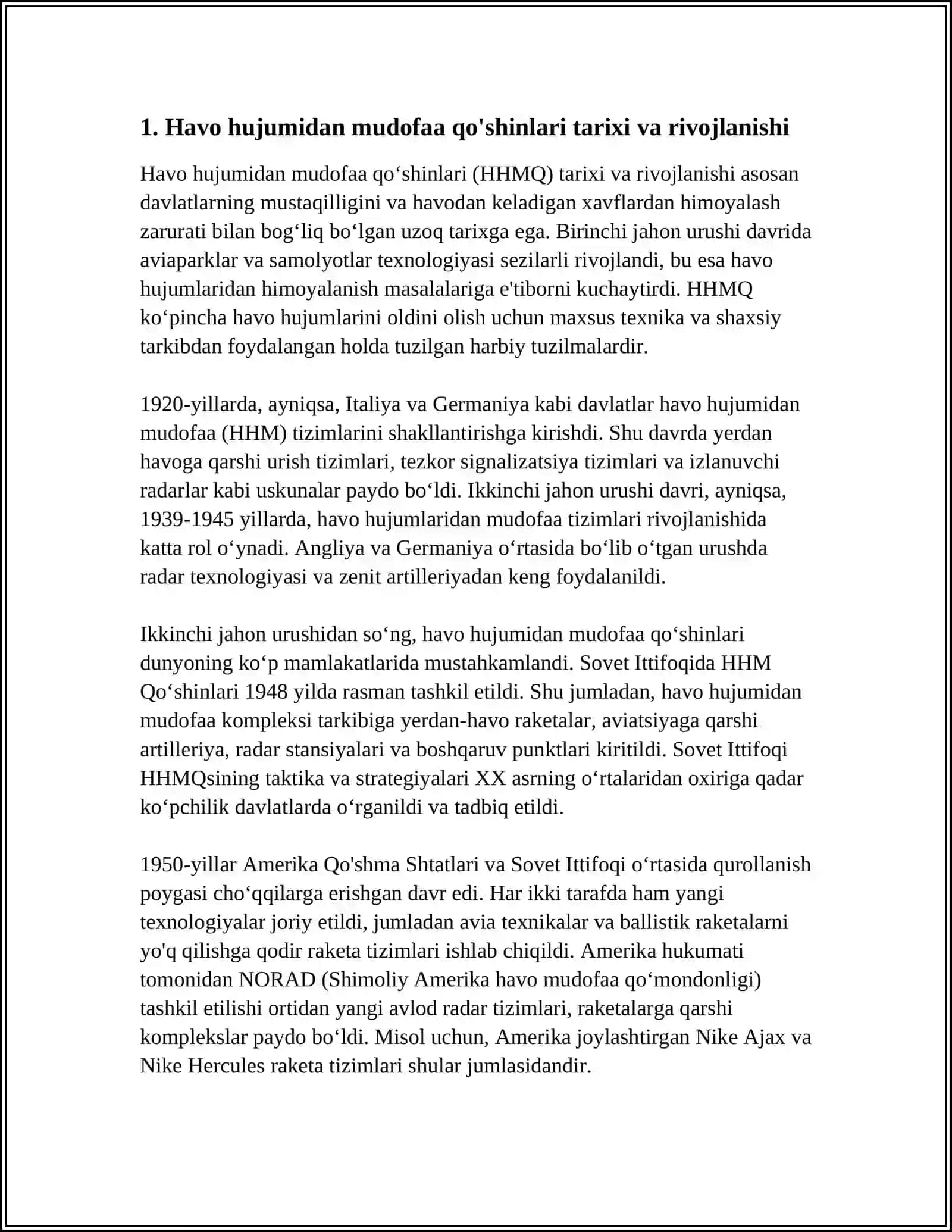 Havo Hujumidan Mudofaa Qo'shinlari va Harbiy Havo Kuchlari. Maxsus Qo'shlar 3