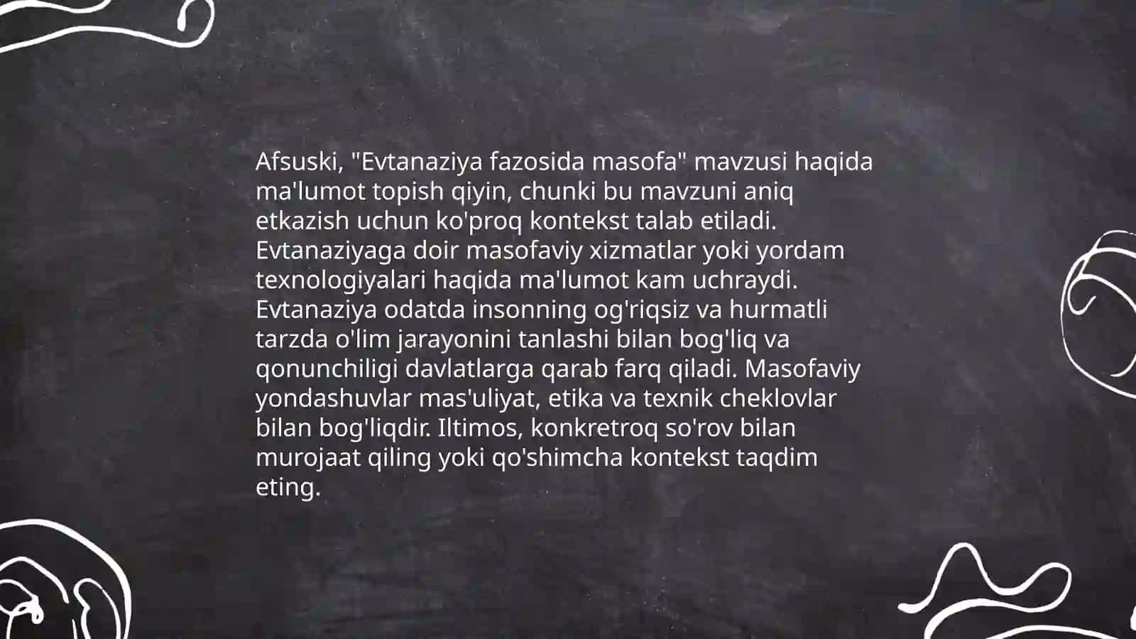 Evtanaziya fazosida masofa 3