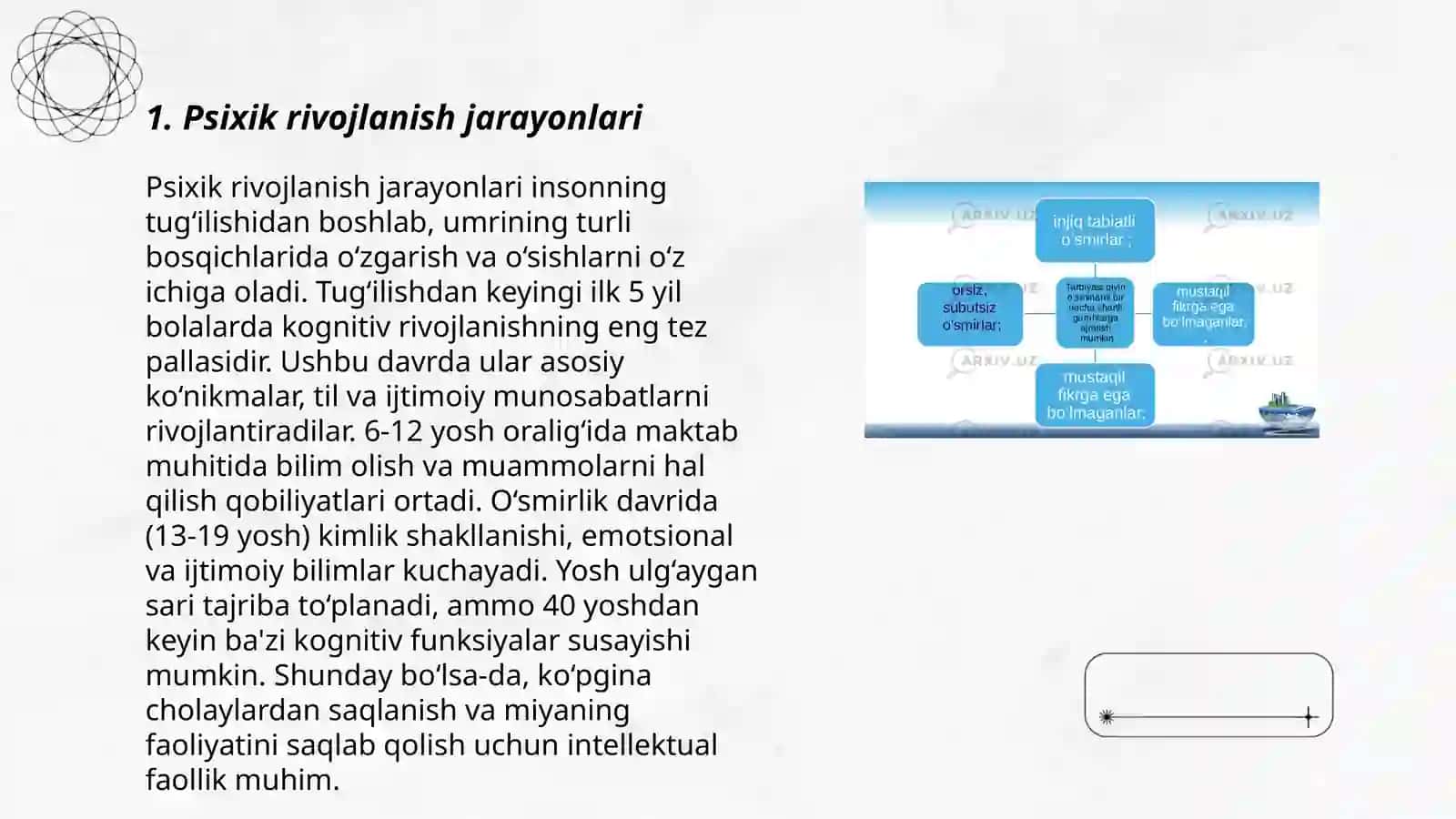 Psixik rivojlanishning umumiy qonuniyatlari 3