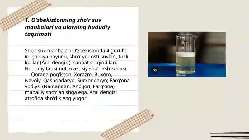 Oʻzbekiston sharoitida Shoʻr suvni chuchiklashtirish 3