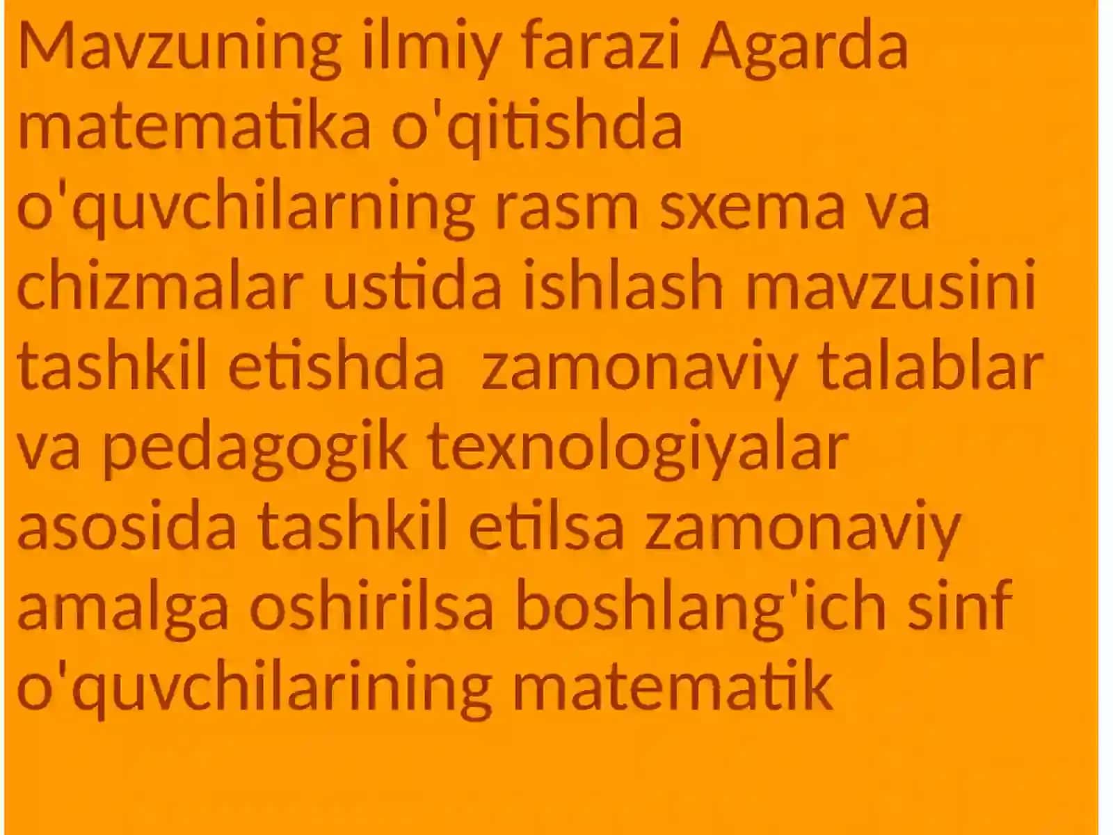 1-sinf matematik darslarida rasm-sxema chizmalar ustida ishlash 3