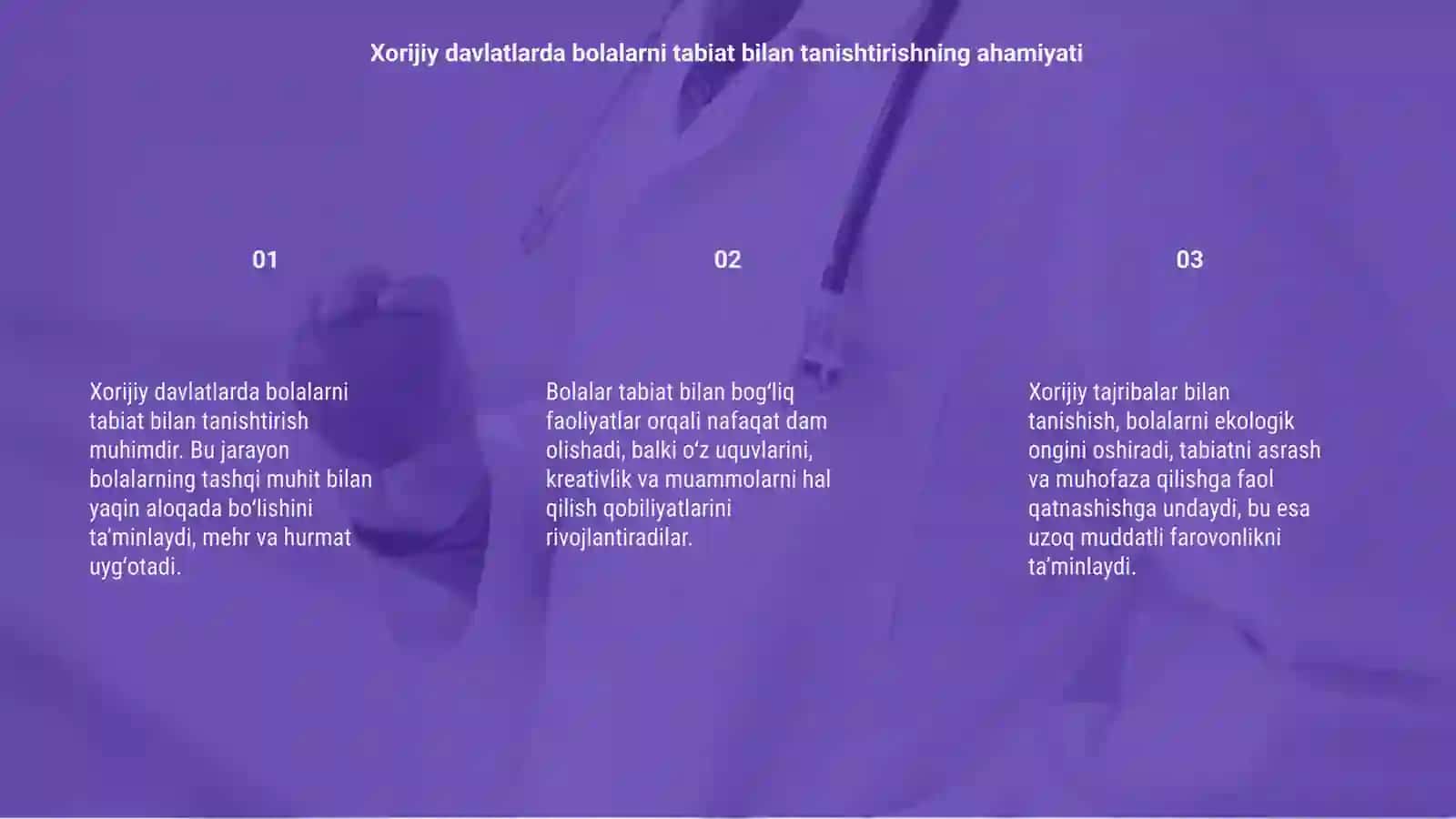 Xorijiy davlatlarda bolalarni tabiat bilan tanishtirish ishlari 3