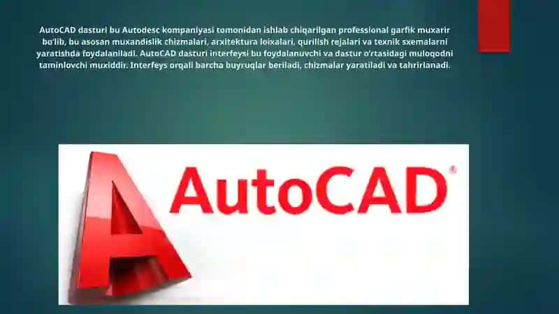 Auto CAD dasturi interfeysi 3