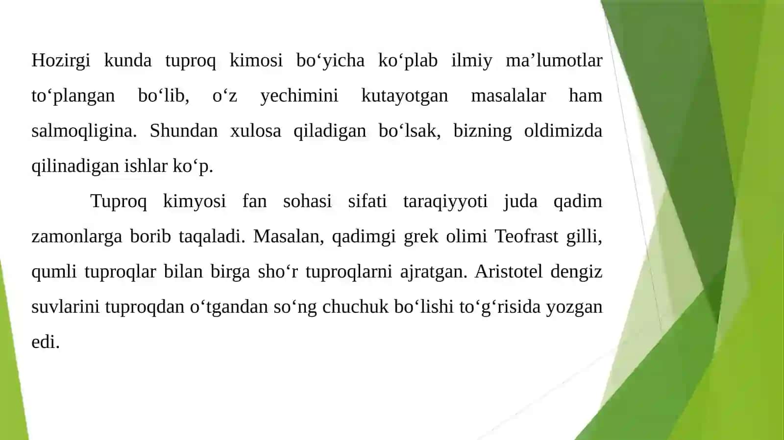 Tuproqdagi ishqoriy va ishqoriy yer metallarining birikmalari 3