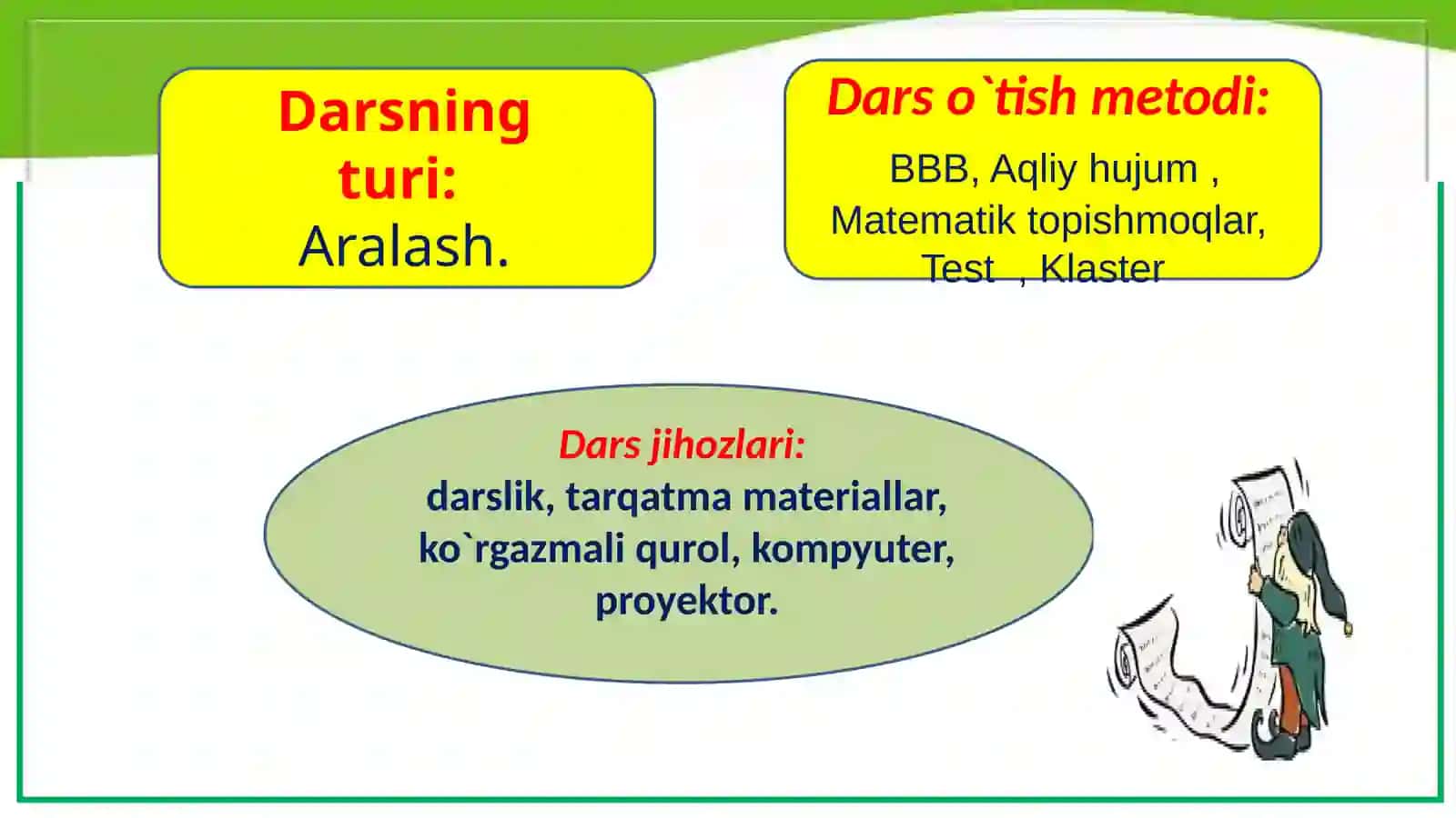 7-sinf Geometriya fanidan Burchaklar, o'tkir va o'tmas, to'g'ri va yoyiq burchaklar dars ishlanma 3