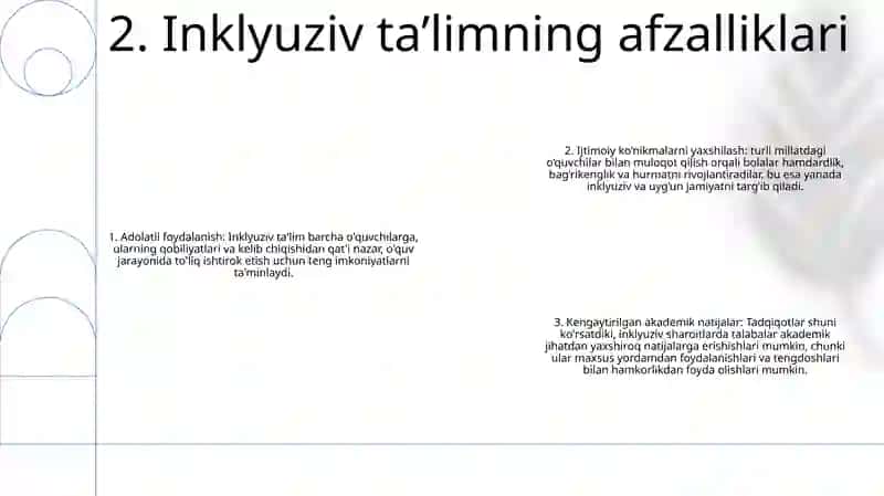 Inklyuziv Va Birgalikda O'Qitish, Ularning Asosiy Farqlarini Asoslash 3