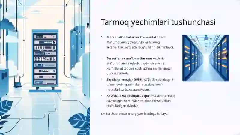 Tarmoq yechimlarining energiya samaradorligi 3