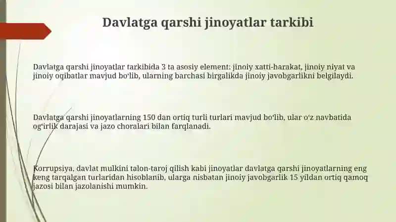 Jinoyat tarkibi tushunchasi va turlari 3