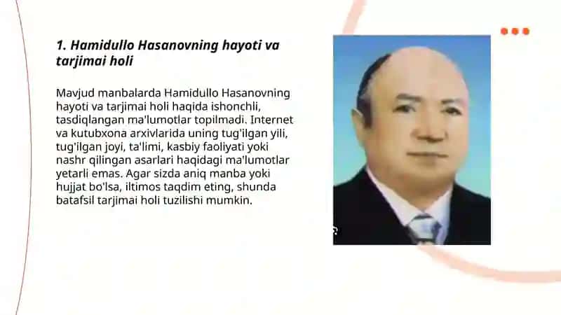 Hamidullo Hasanov hayoti va tarjimai holi 3