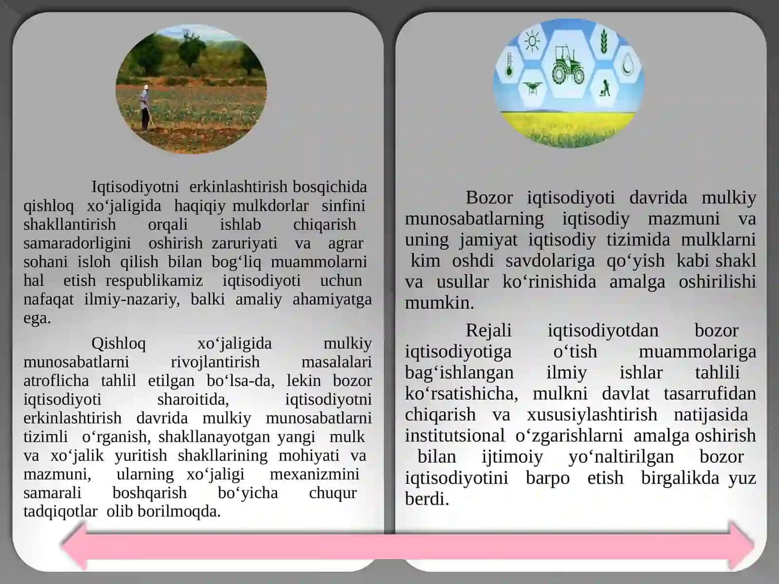 Bozori iqtisodiyot sharoitida qishloq xo'jaligida davlat rahbarligi va amalga oshirilayotgan agrar-iqtisodiy islohotlar 3