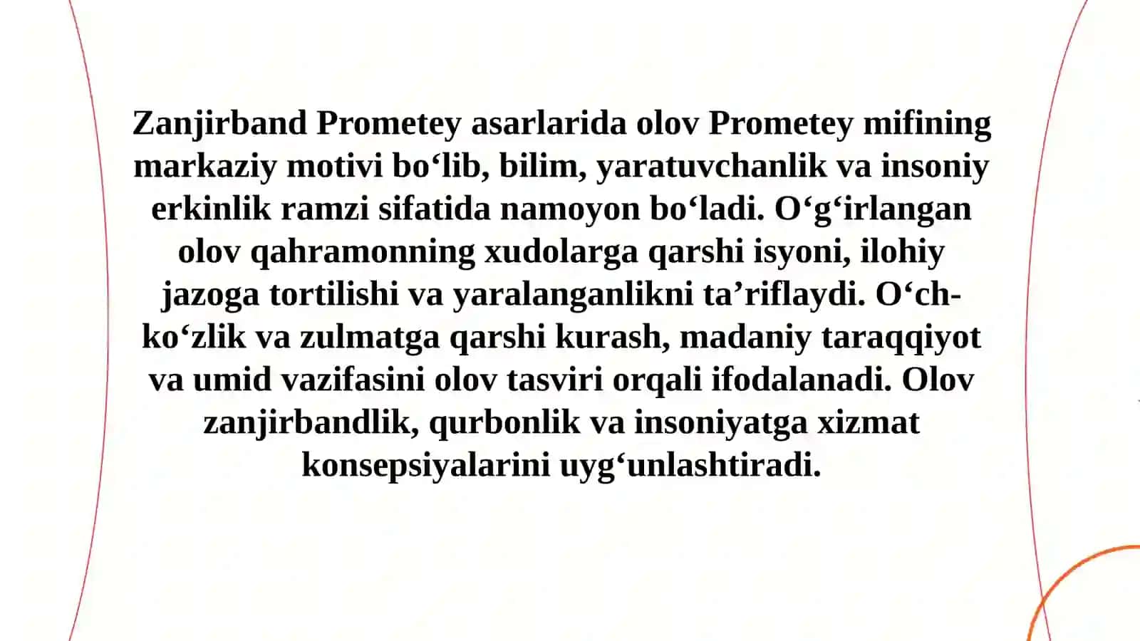 Zanjirband Prometey asarida mifologiyaning oʻrni 3