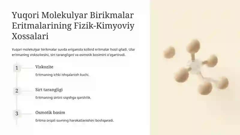 Yuqori Molekulyar Birikmalar va Qonning Kimyoviy Xossalari 3