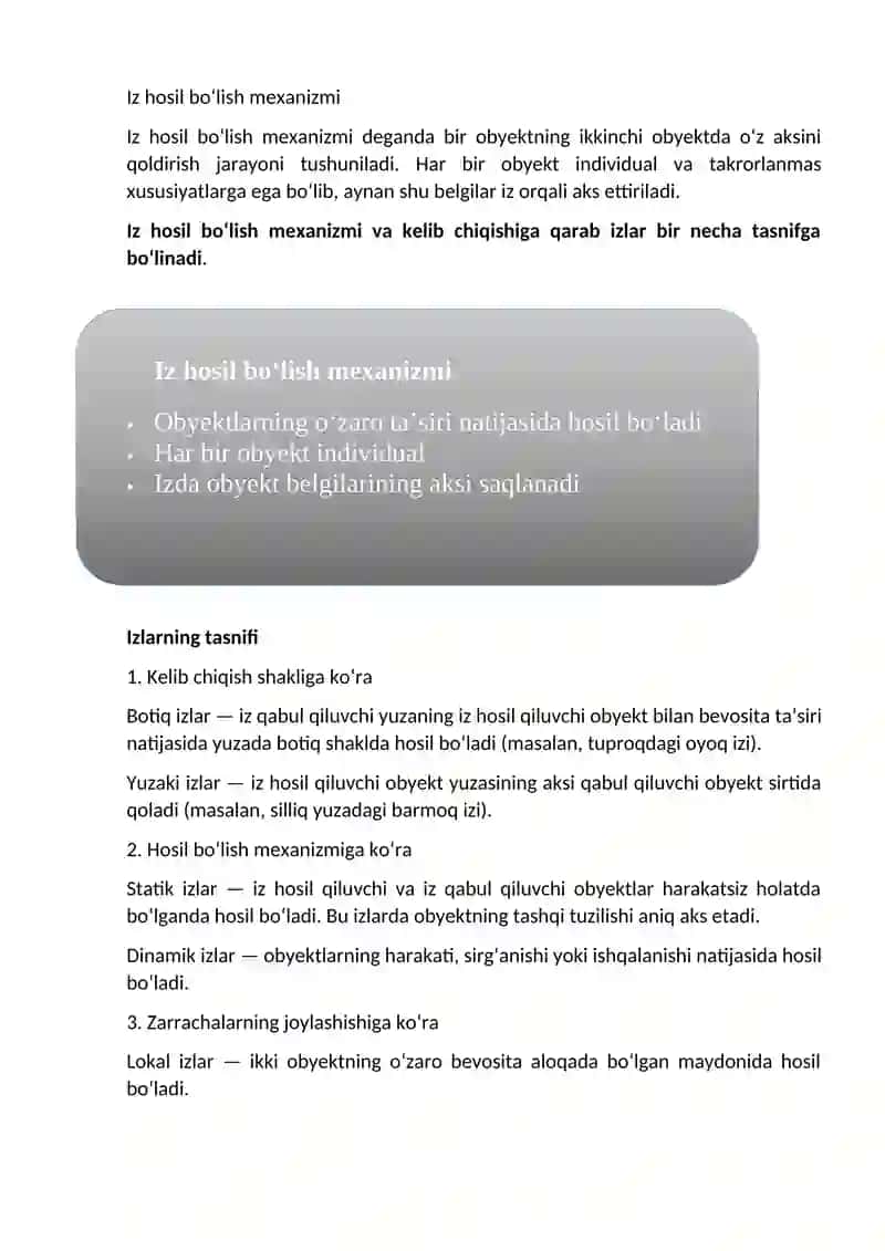 TRASOLOGIYA TUSHUNCHASI VA IZLARNING TASNIFI 3