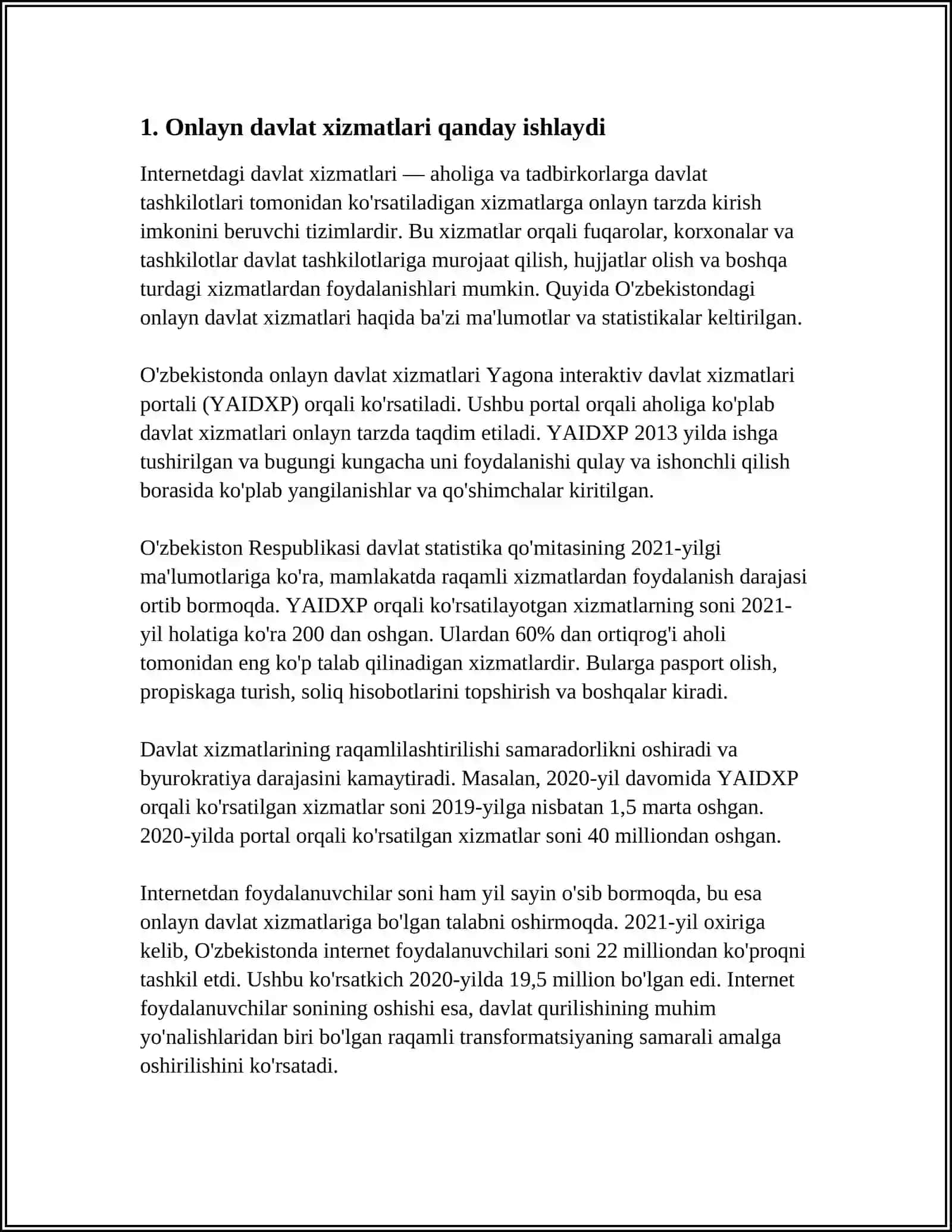 ONLAYN DAVLAT XIZMATLARIDAN FOYDALANISH 3