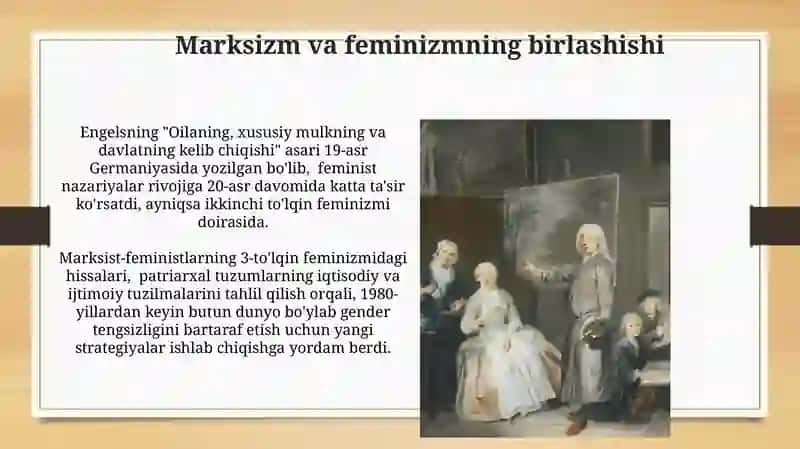 Engelsning “Oila, xususiy mulk va davlatning kelib chiqishi” asari 3