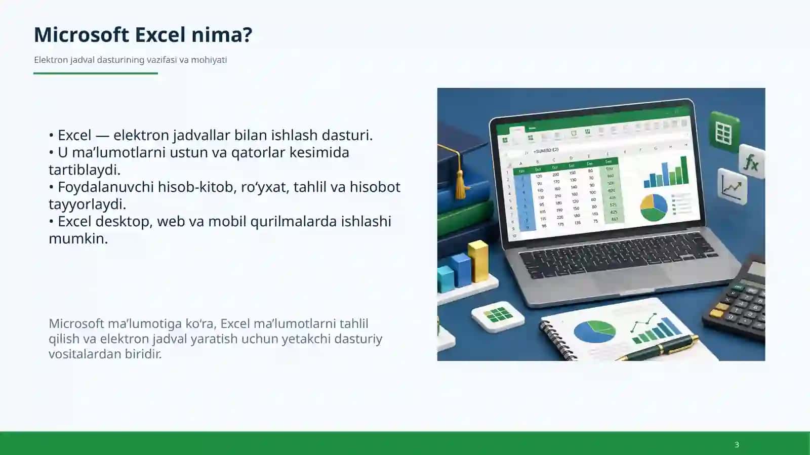 MS Excel dasturi 3