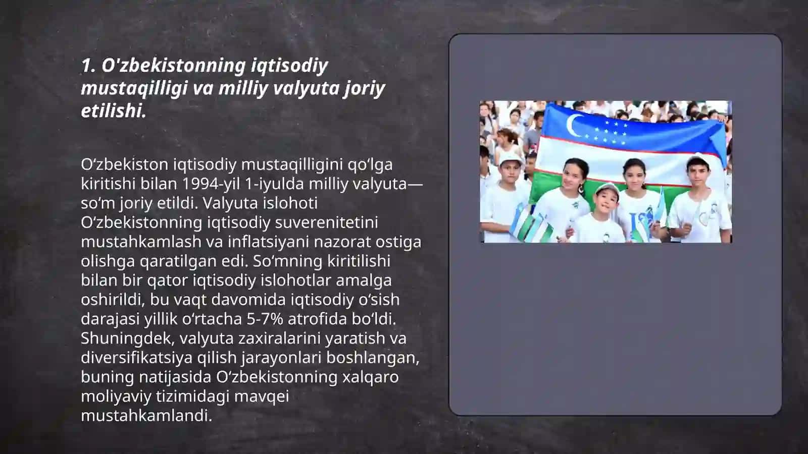 O'zbekistonning iqtisodiy mustaqilligi va milliy valyuta joriy etilishi 3