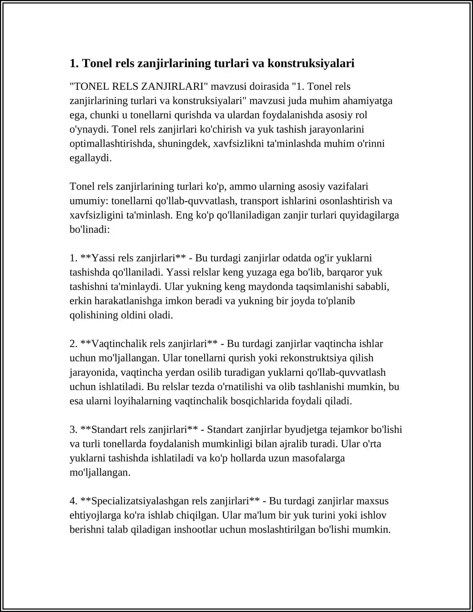 TONEL RELS ZANJIRLARI 3