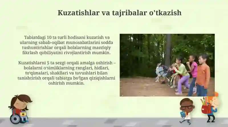 MTT da bolalarni tabiat bilan tanishtirishning metodlari, vazifalari va taʼlim vositalari 3