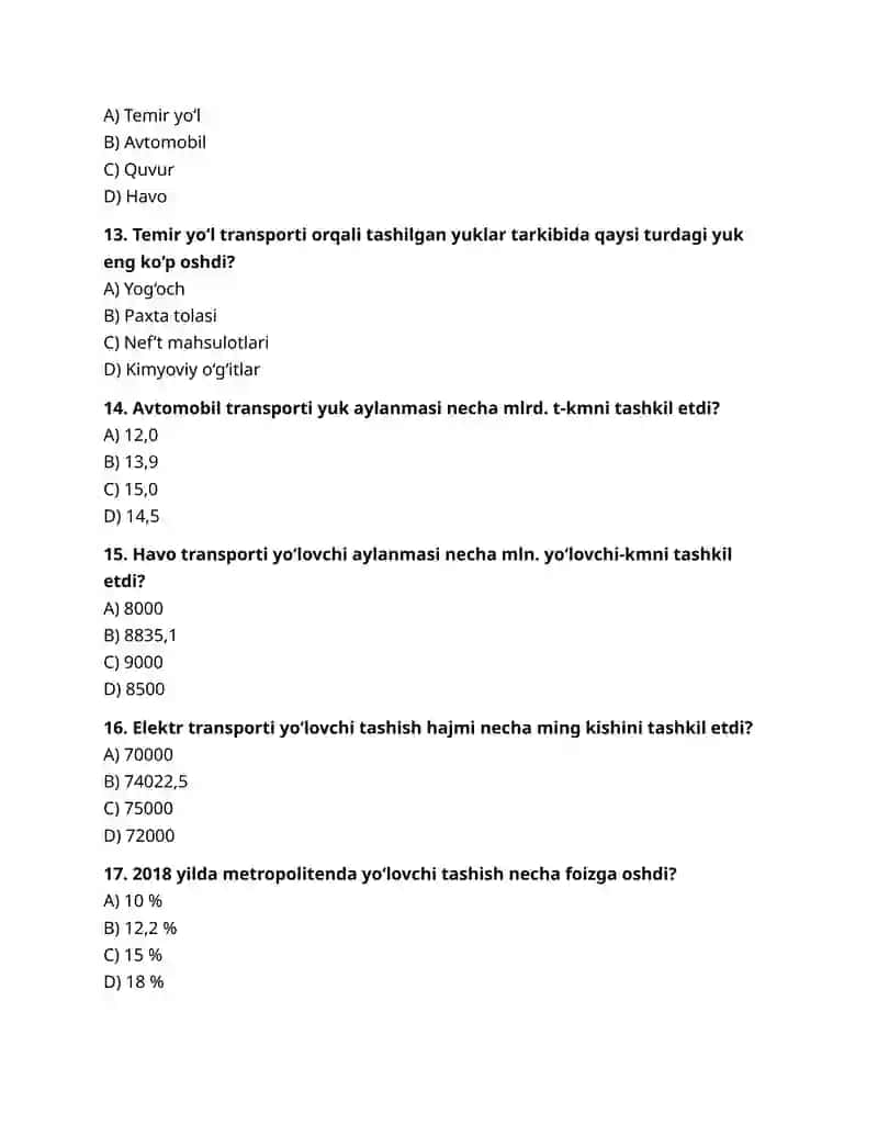Trаnspоrt хizmаtlаri bоzori 3