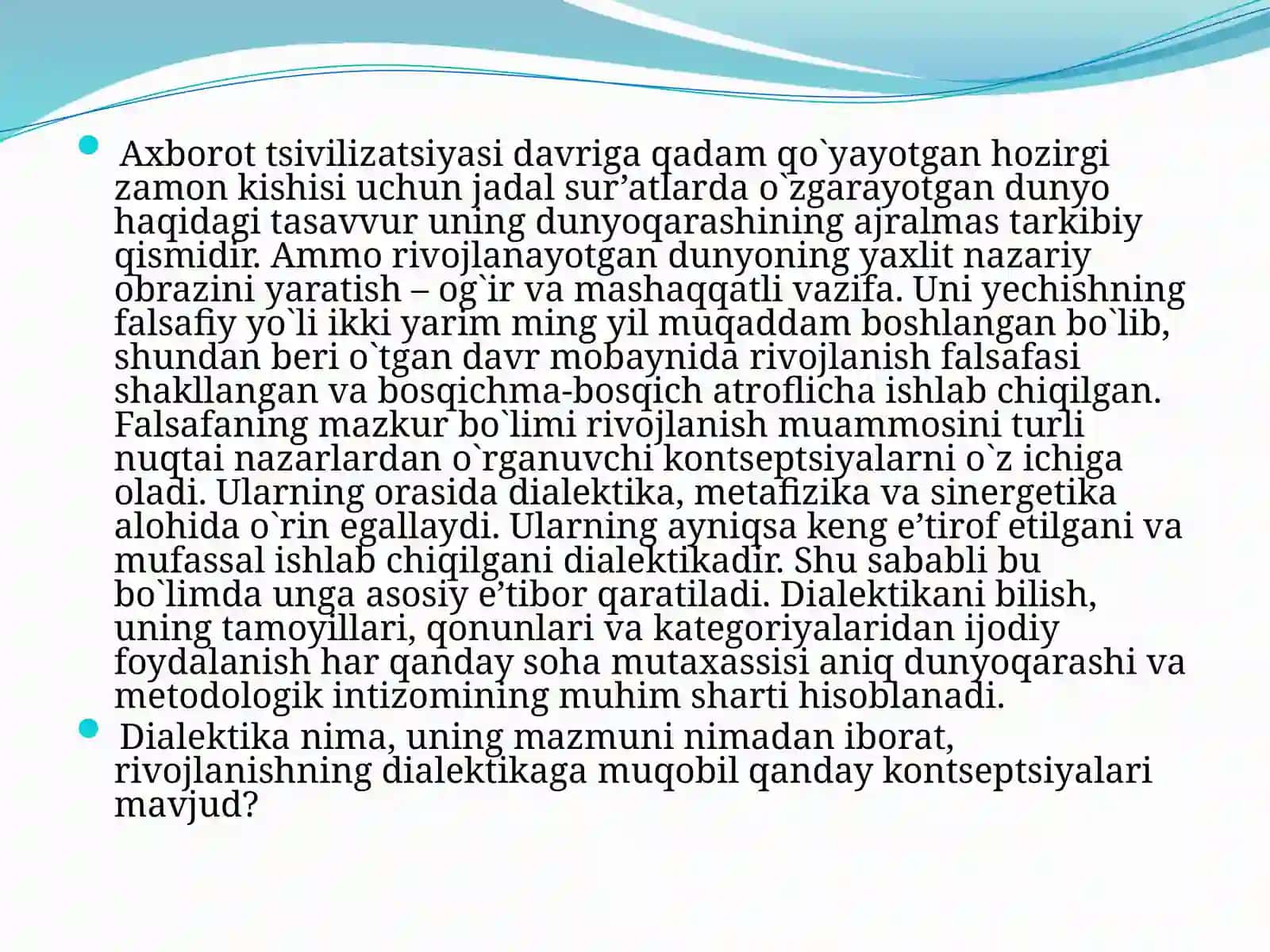 Rivojlanish nazariyasi 3