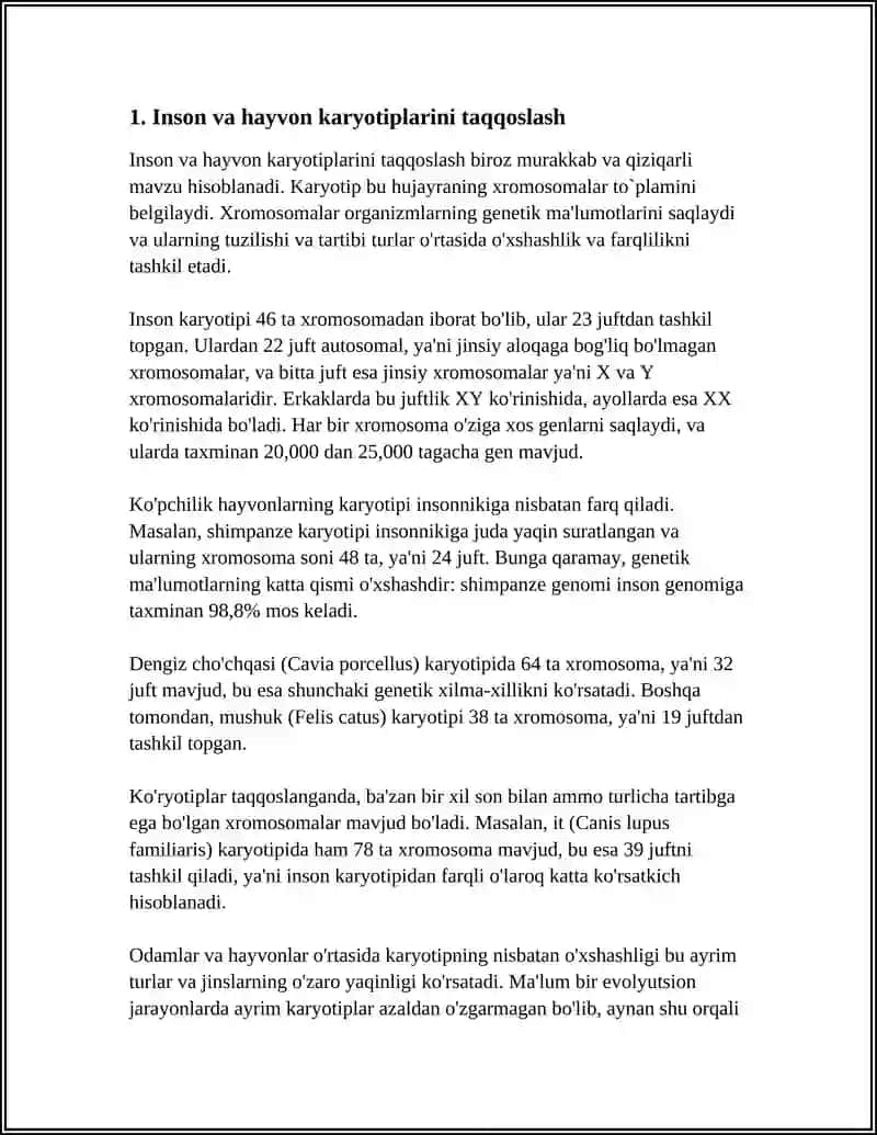 ODAM XROMOSOMALARI VA HAYVON XROMOSOMALARI 3