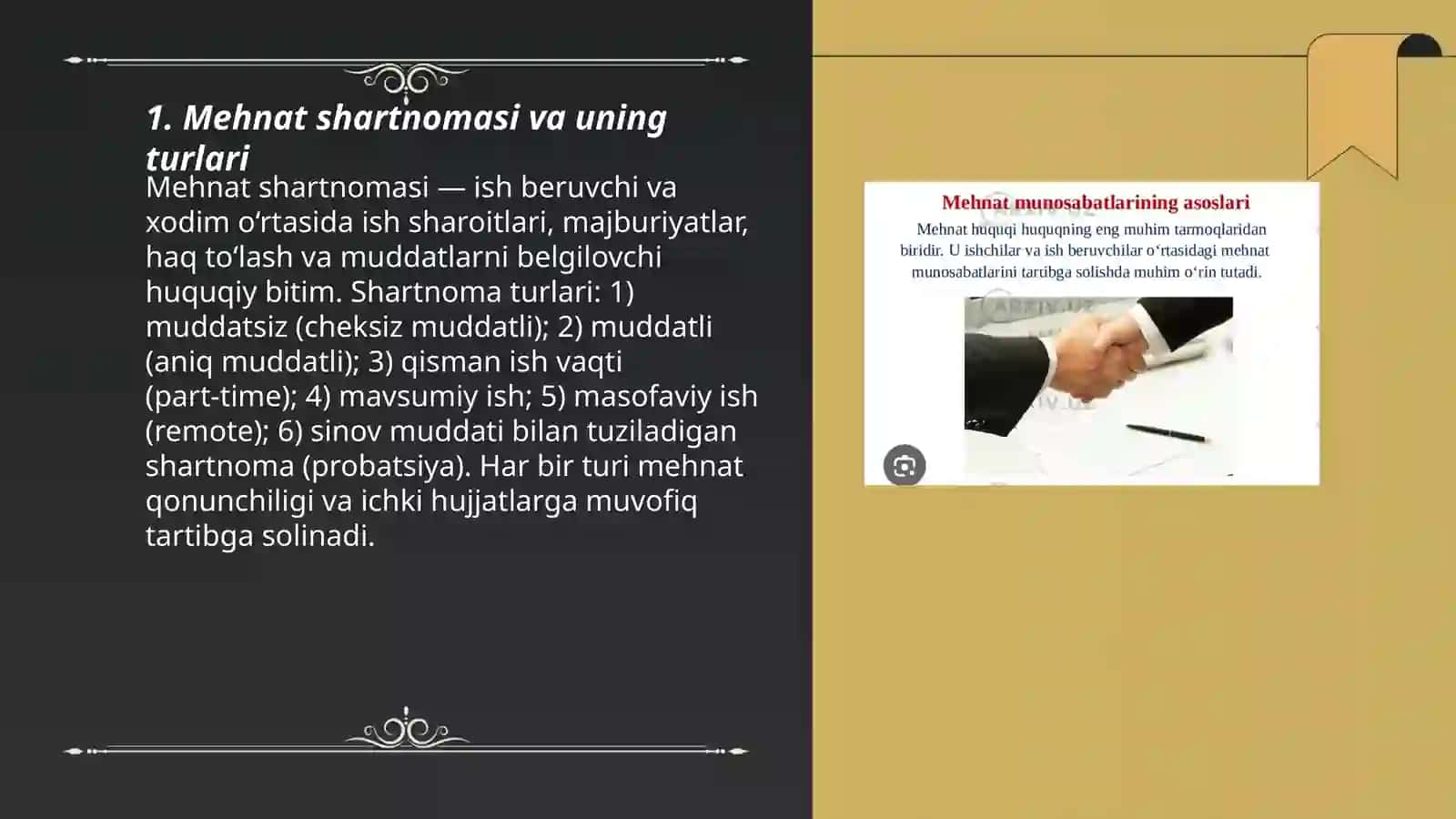 Mehnatga doir huquqiy munosabatlar 3