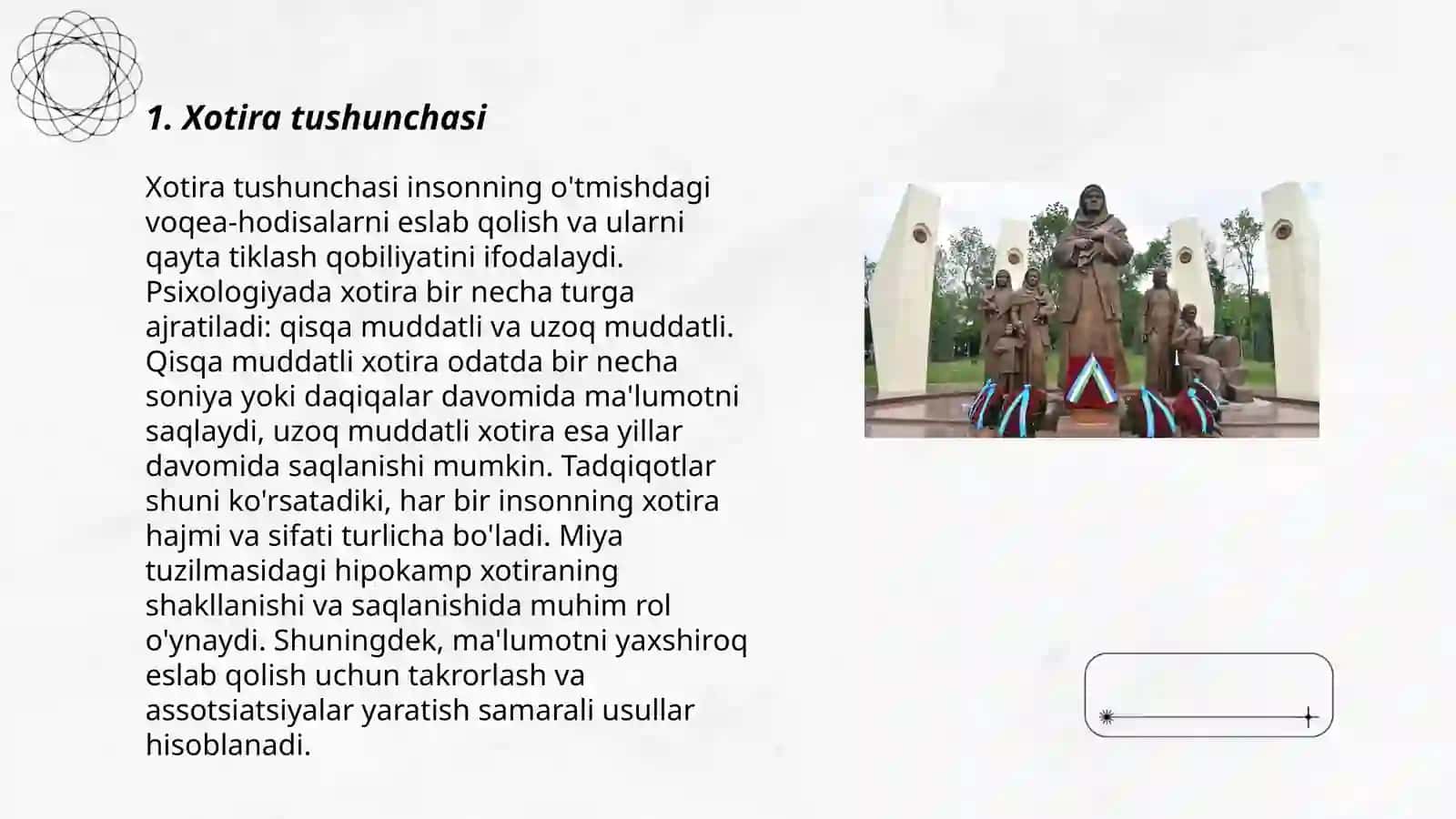 Xotira tushunchasi va turlari 3