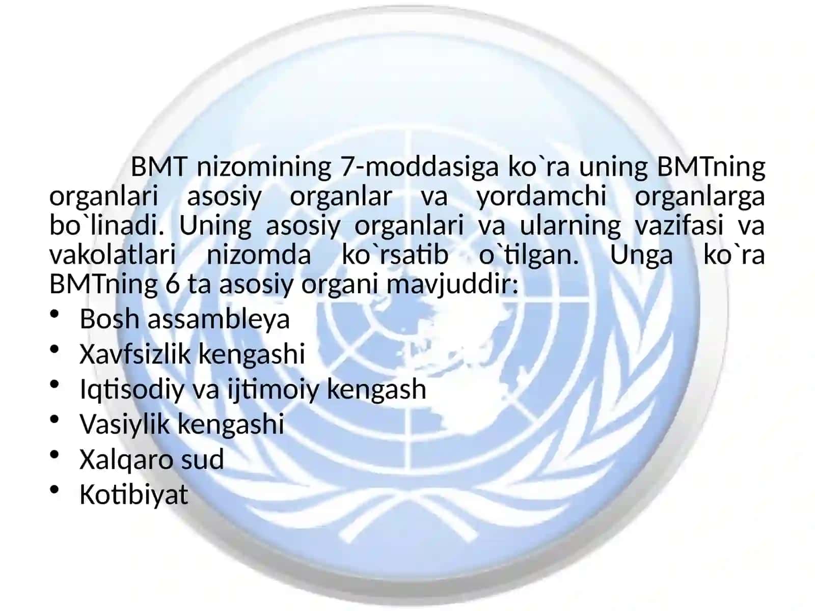 BMT NING INSON HUQUQ VA ERKINLIKLARINI XIMOYA QILISHGA OID XALQARO HUJJATLAR 3