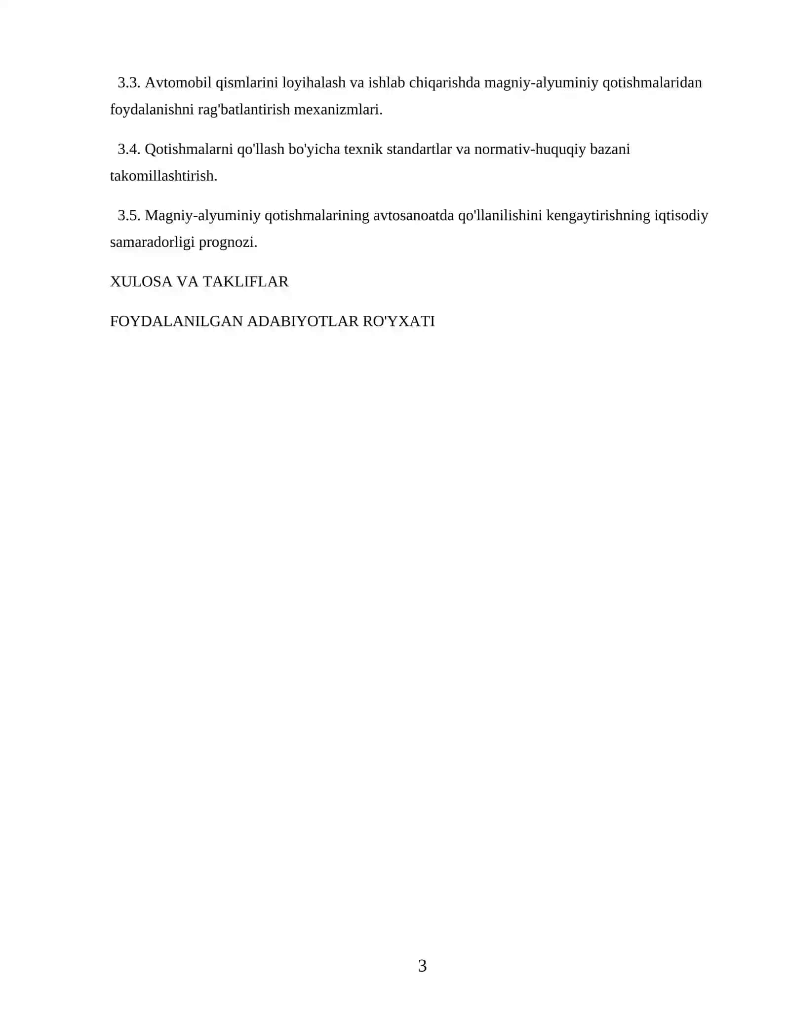 Magniy - alyuminiy qotishmalarining 3