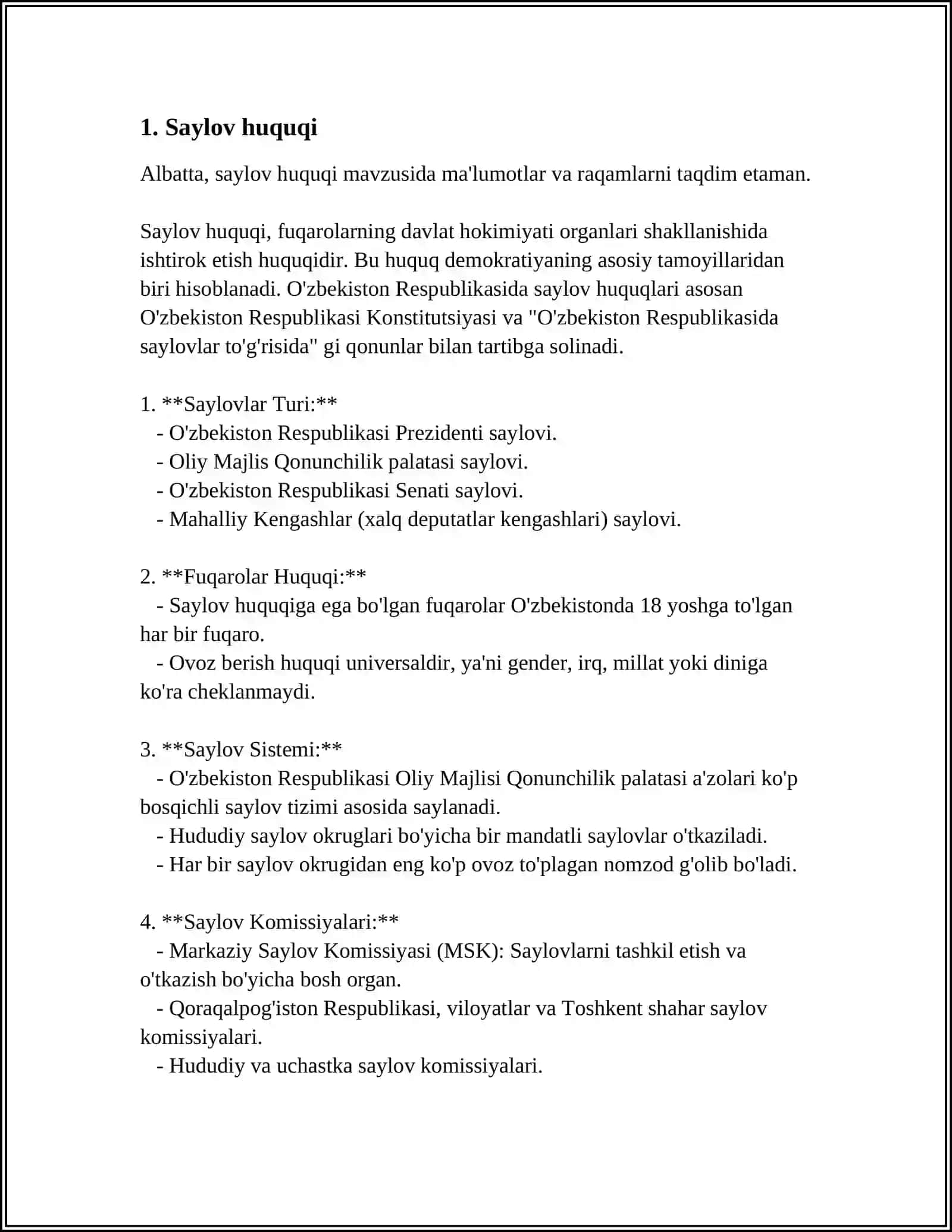 FUQAROLARNING SIYOSIY HUQUQLARI 3