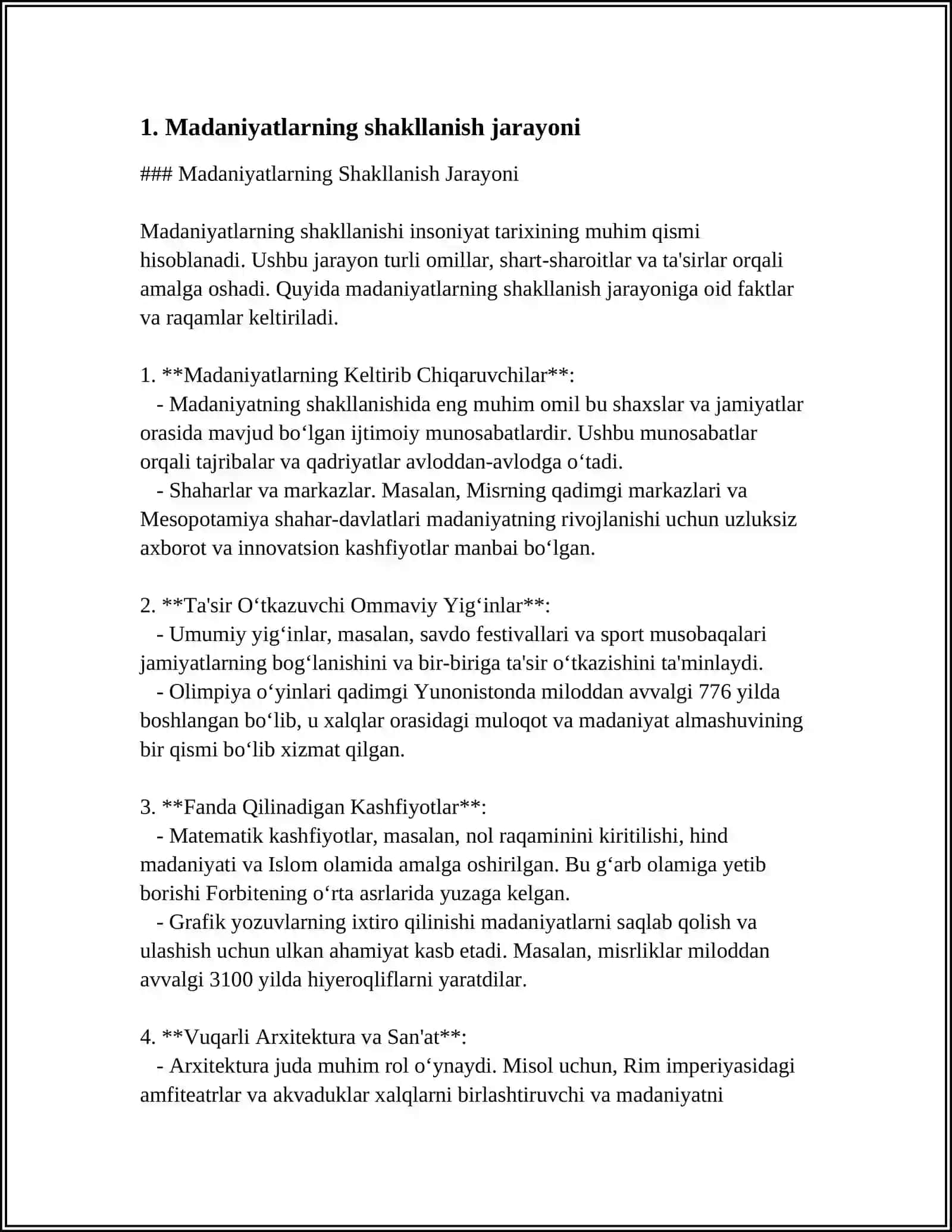 MADANIYATLAR TIRIK ORGANIZIM KABI TUG'ULADI O'SADI VA HALOK BO'LADI 3