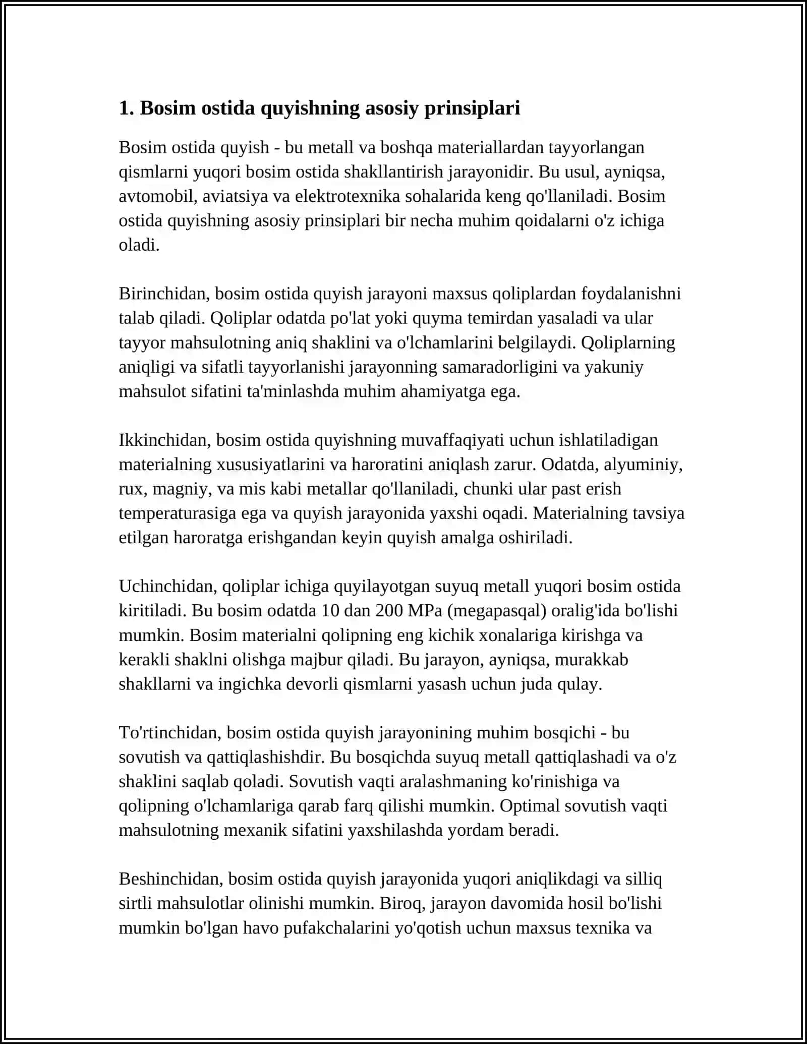 BOSIM OSTIDA QUYISH 3