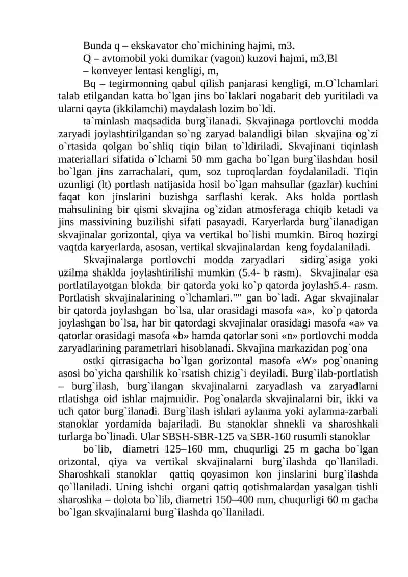 Konlarni ochiq usulda qazish tizimlari va ularni qoʻllanish sharoitlari 3
