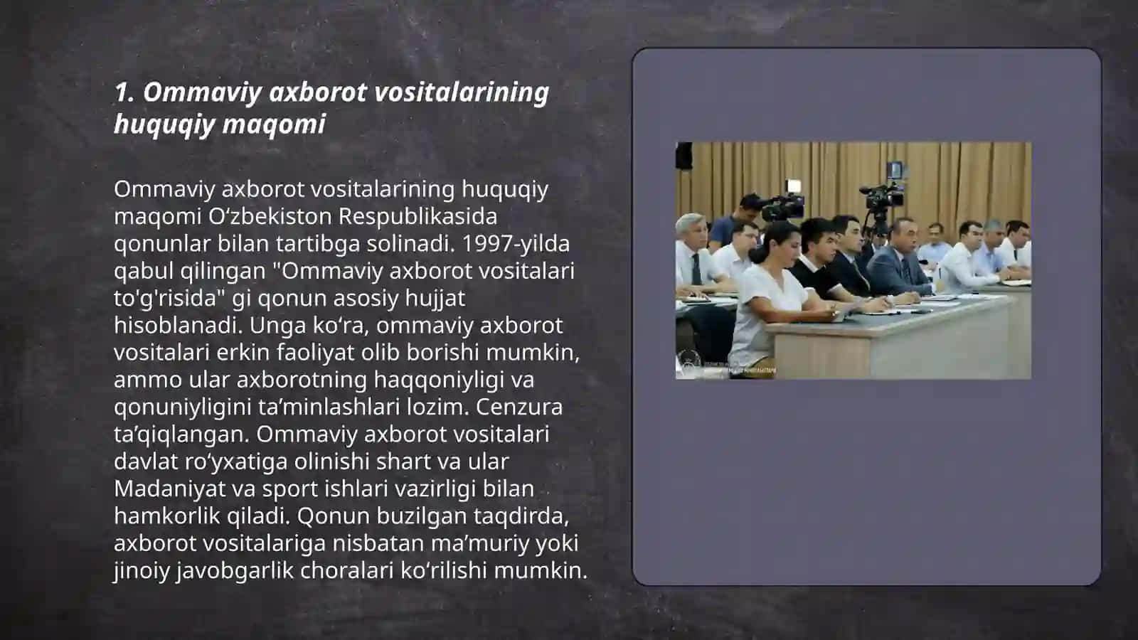 Oʻzbekiston Respublikasi ommaviy axborot vositalarining faoliyati 3